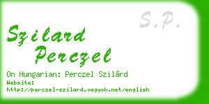 szilard perczel business card